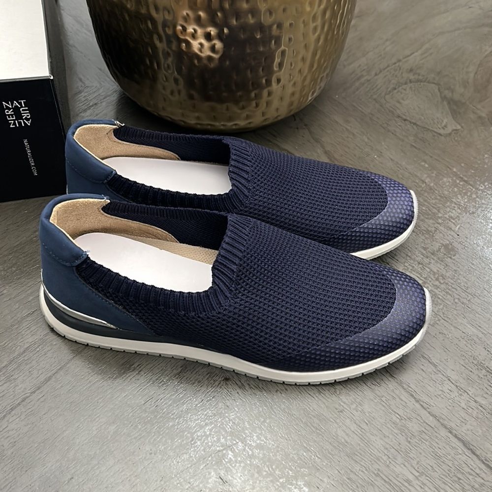 Naturalizer Lafayette French Navy Knit Slip-On Sneakers - Picture 5 of 10